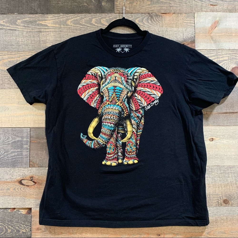 Riot Society Colorful Elephant Tee